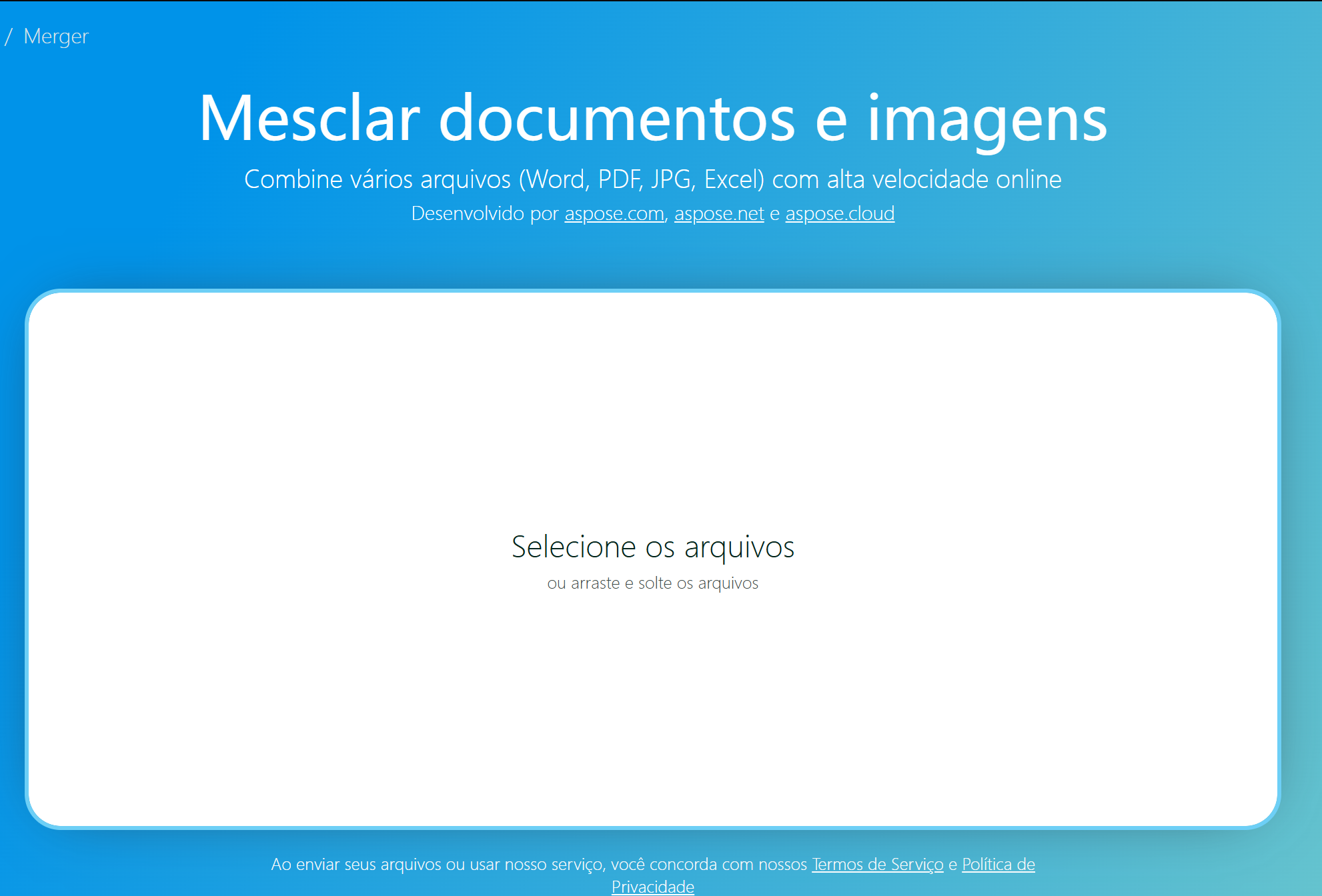 Mesclar PDF e Word no Aspose