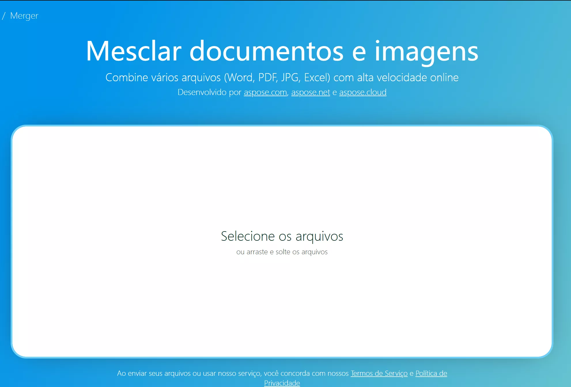 Mesclar PDF e Word no Aspose