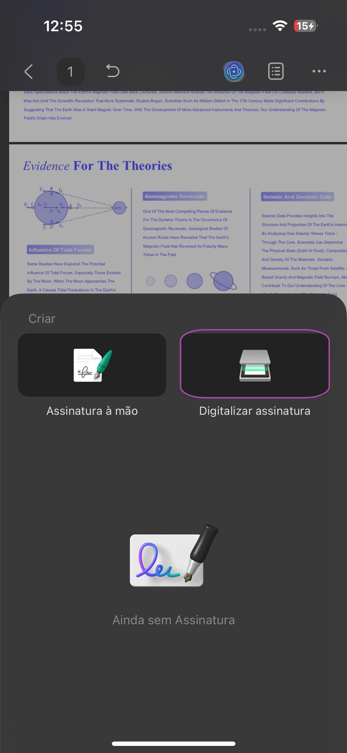 Recurso de Assinatura de Acesso e Imagem de Varredura