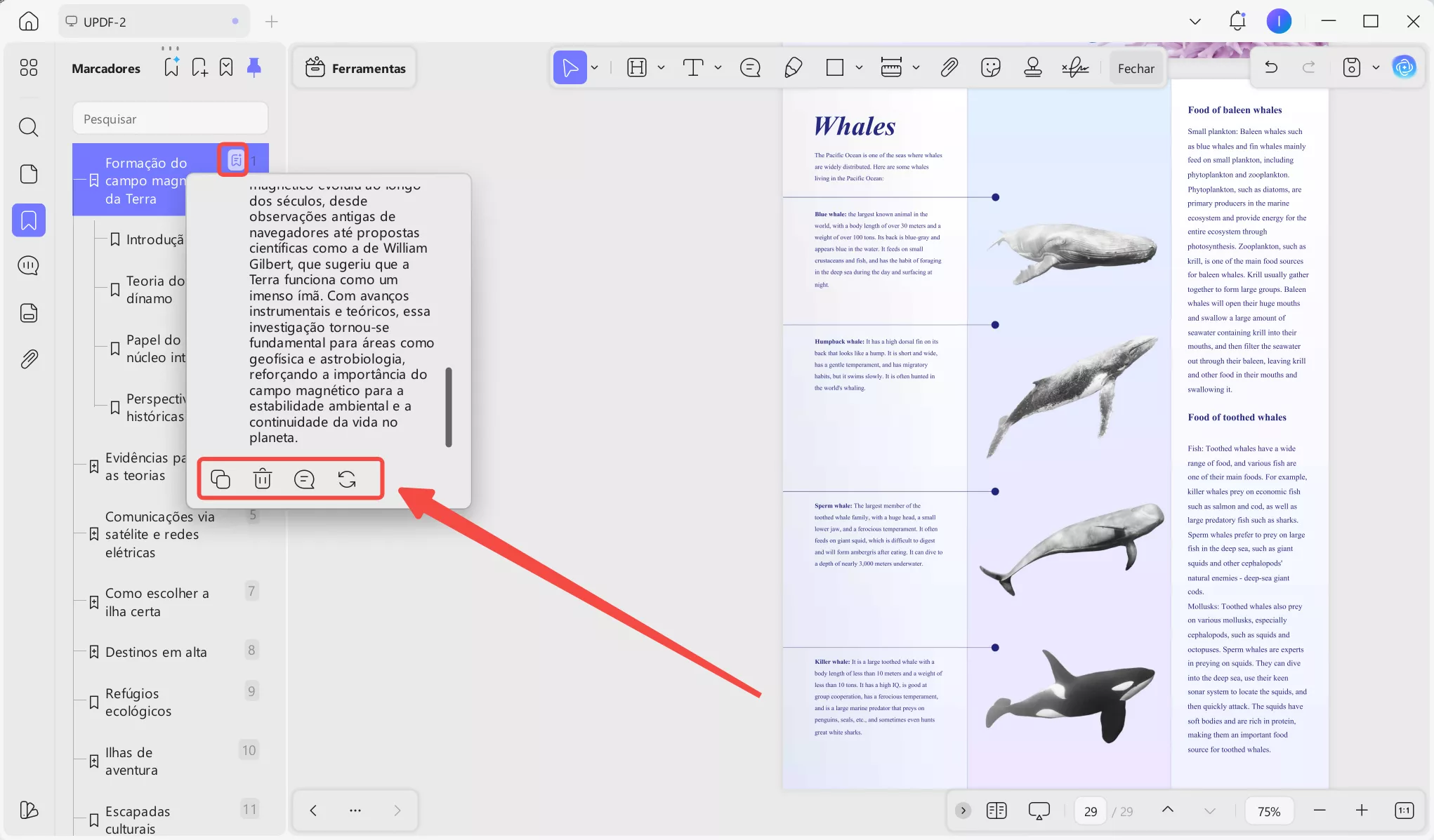 Visualizar e gerenciar o resumo com IA