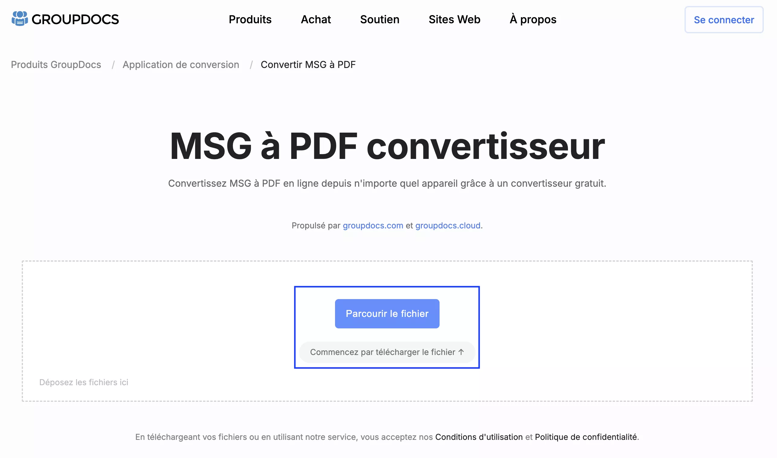 message vers pdf groupdocs
