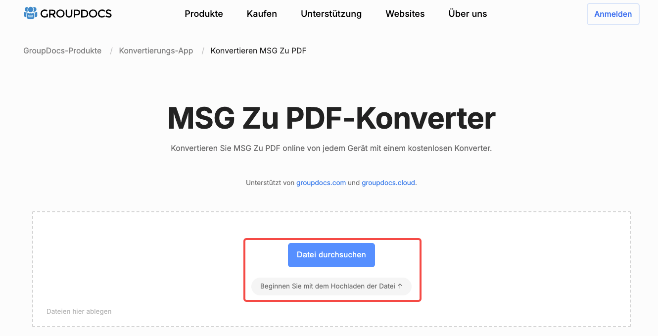 msg in pdf GroupDocs