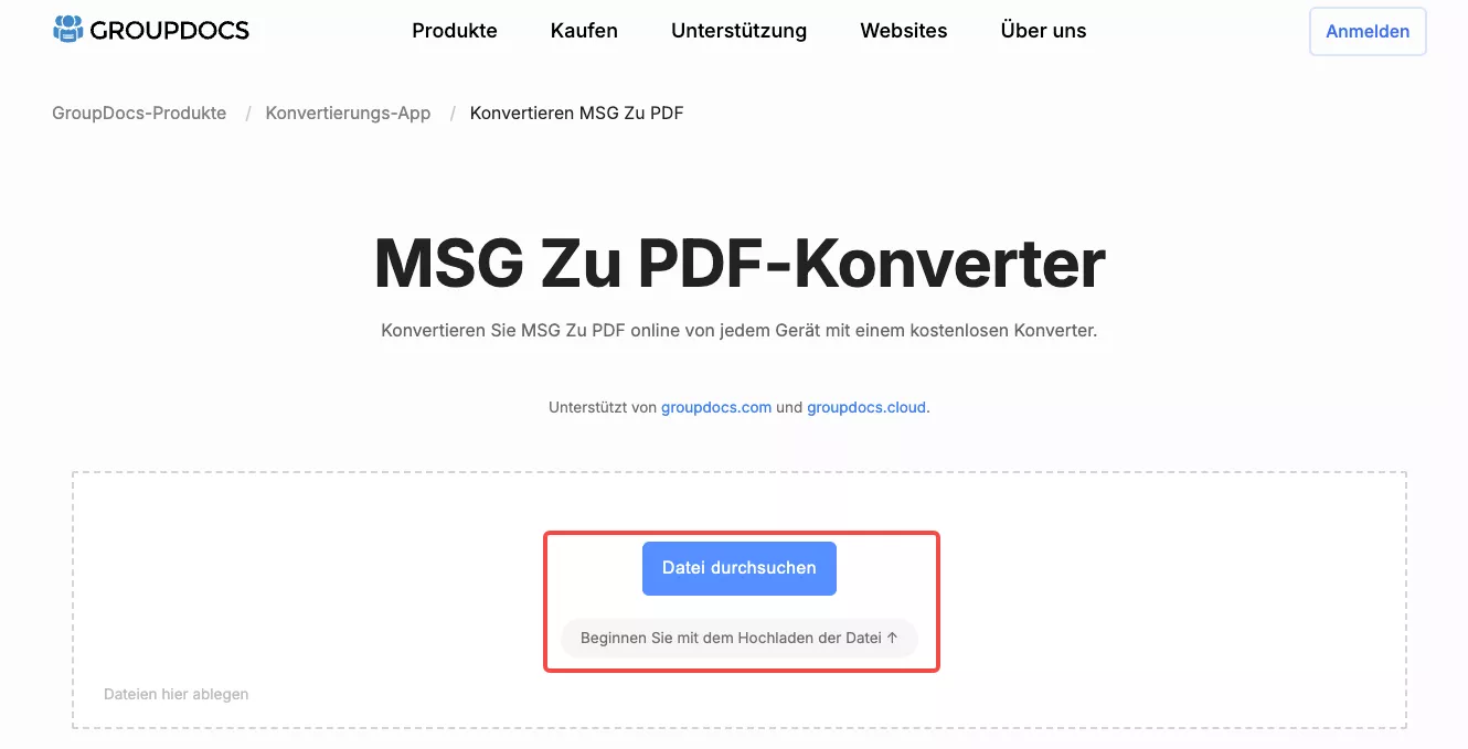 msg in pdf GroupDocs