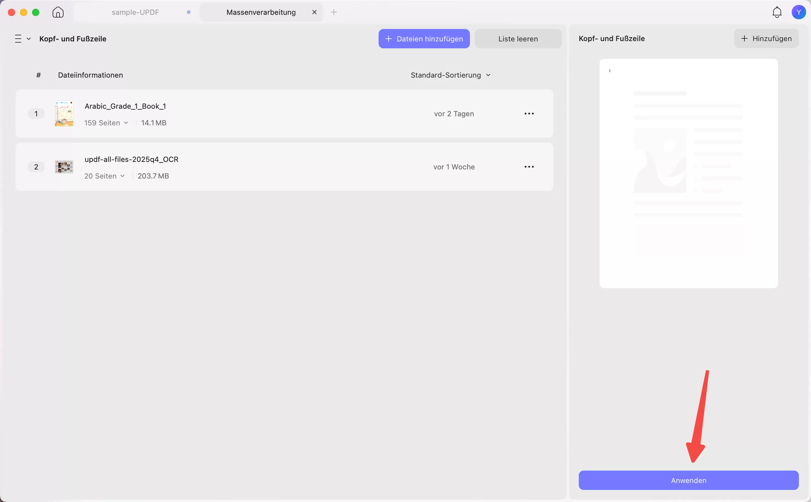 Änderungen auf PDF-Dateien anwenden
