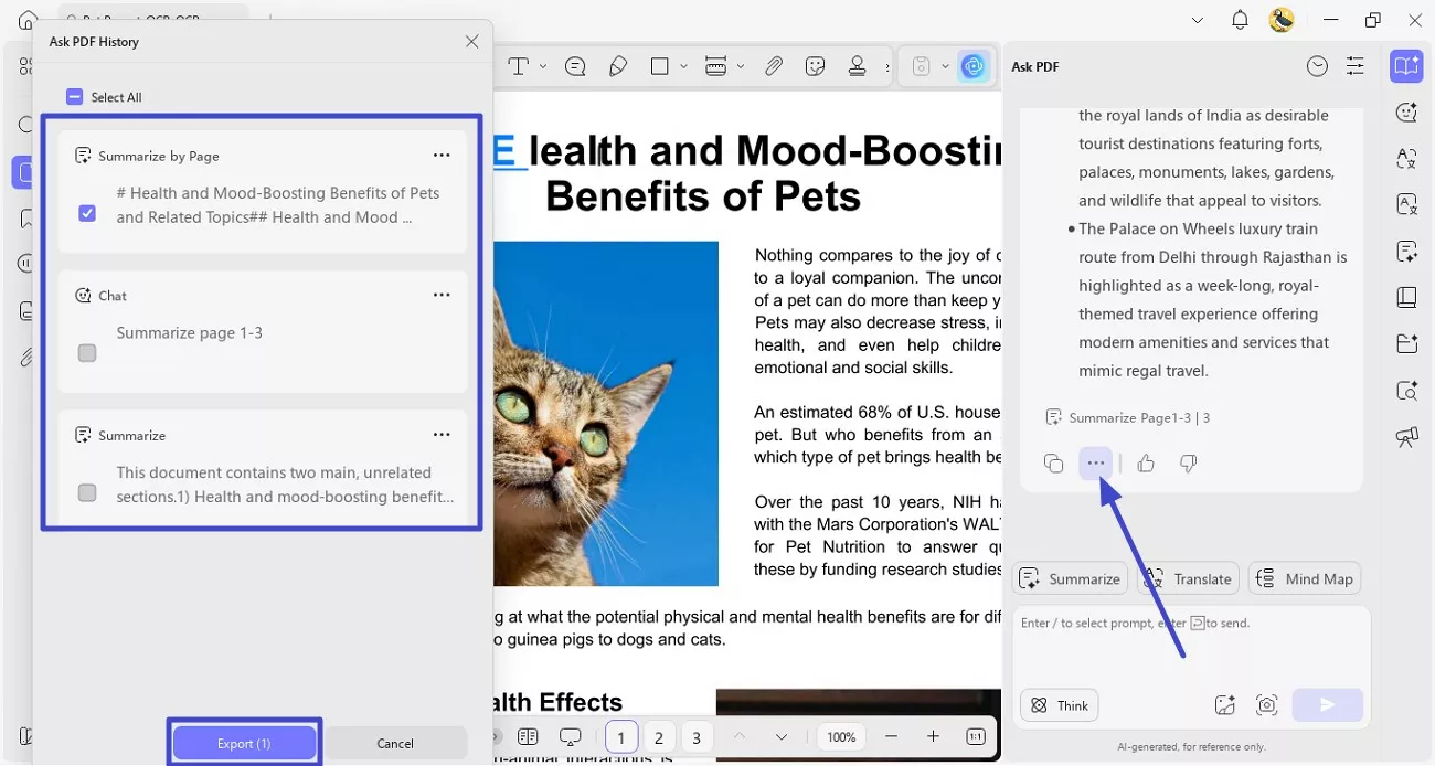 updf ai summary generator
