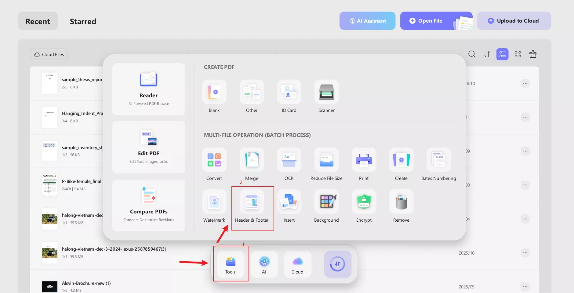 Batch Header & Footer for Multiple Files