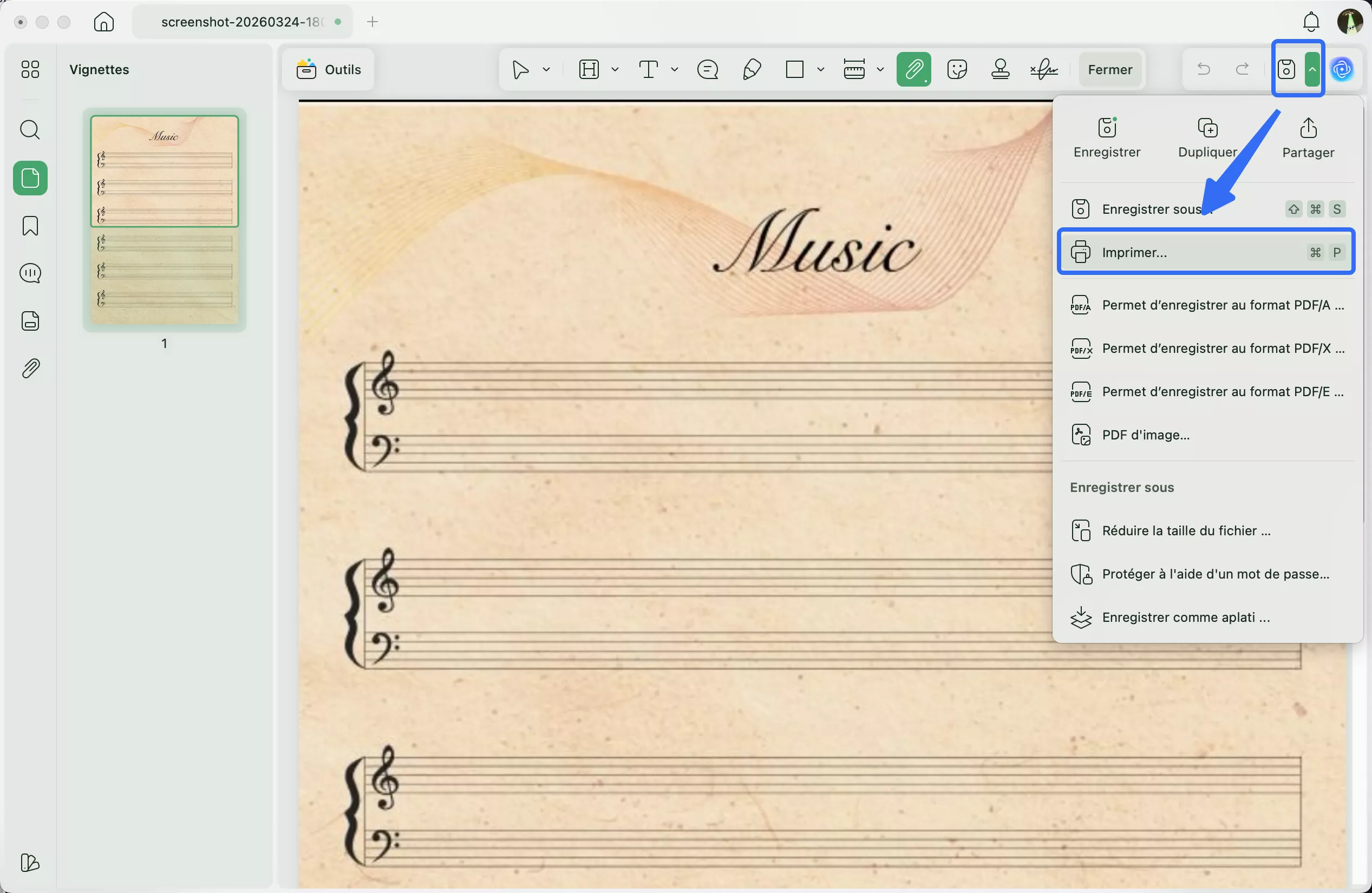 Partitions vierges (fichier PDF joint)