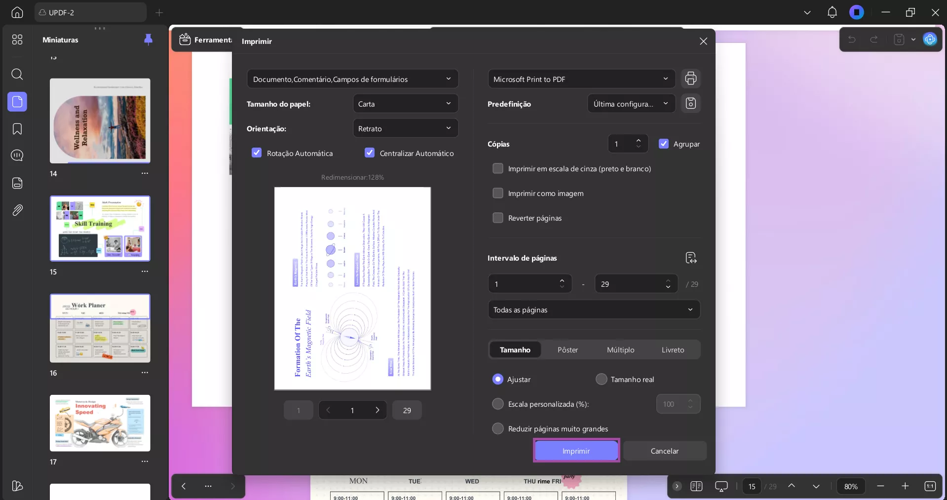 imprimir pdf com updf no windows