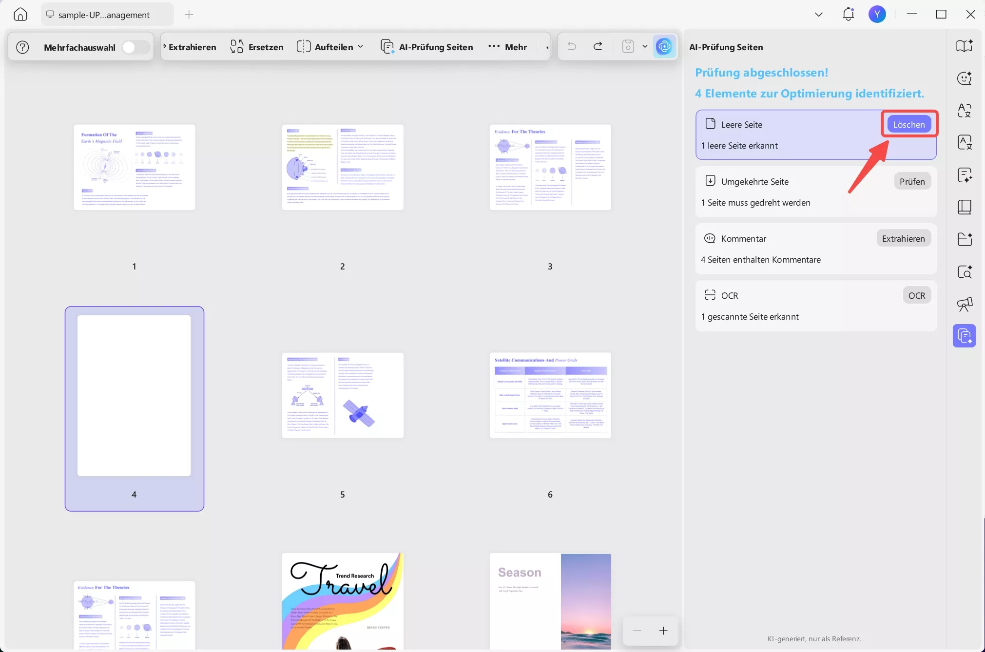 Klicken Sie auf die Schaltfläche