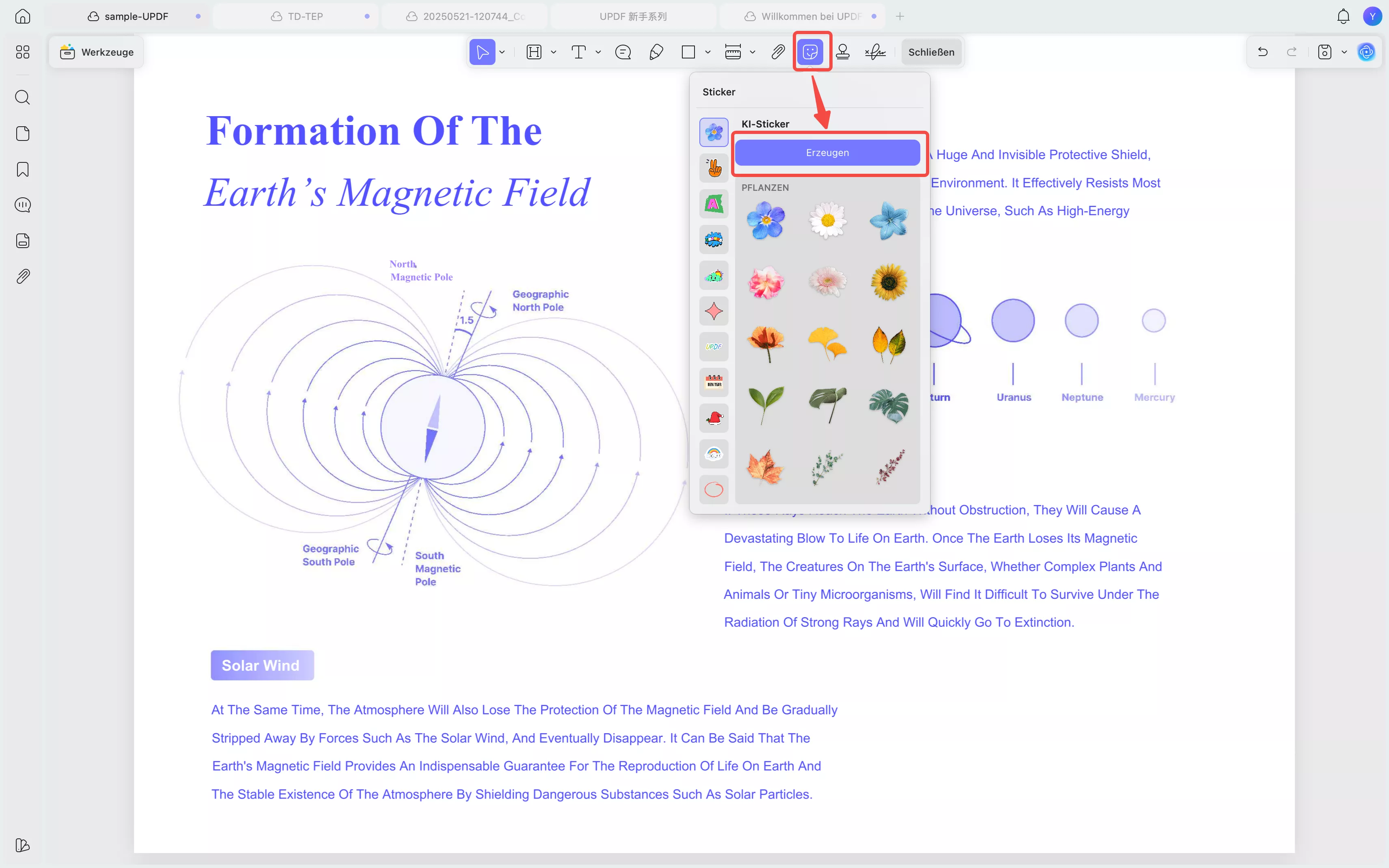 Klicken Sie auf die Schaltfläche „Generieren“