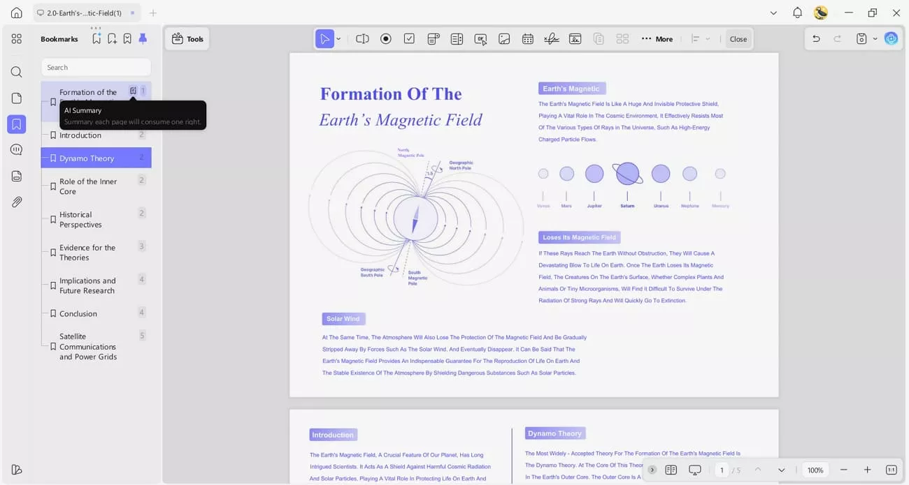 ai generate bookmark entire pdf