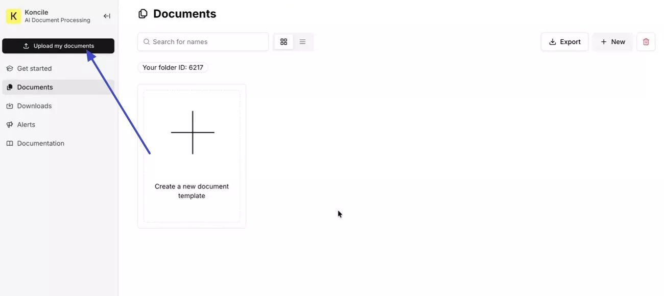  select the upload my document option