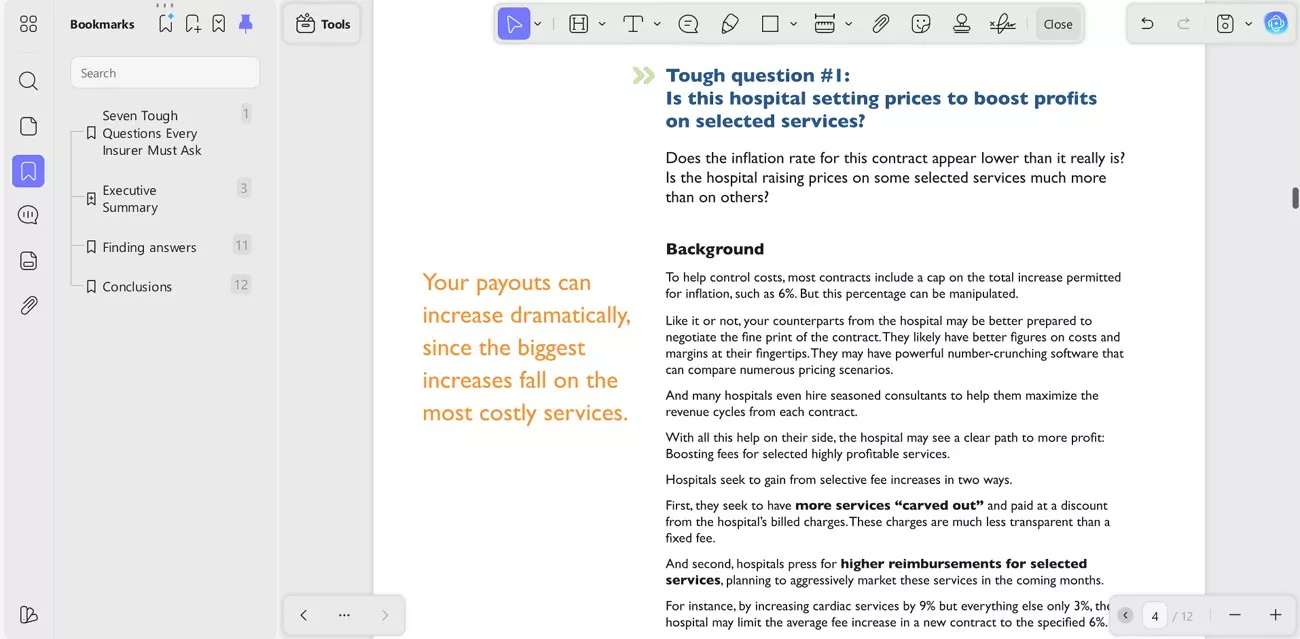 generate bookmark with ai in updf