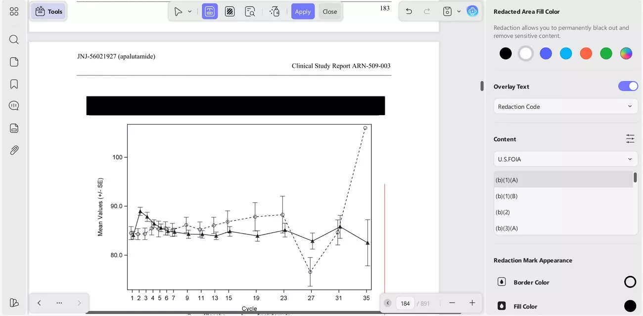 redact the confidential information
