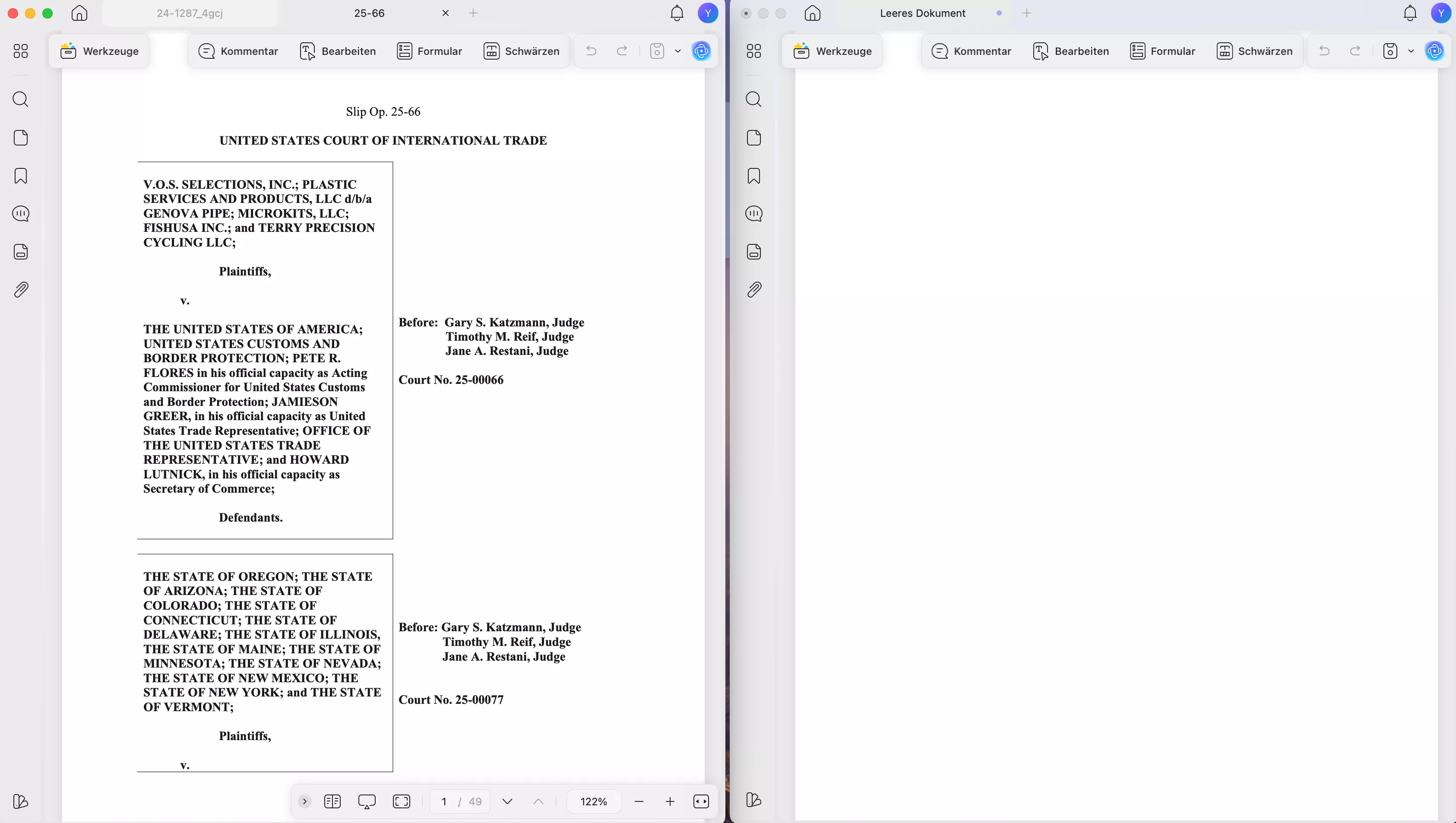  Öffne beide Fenster nebeneinander