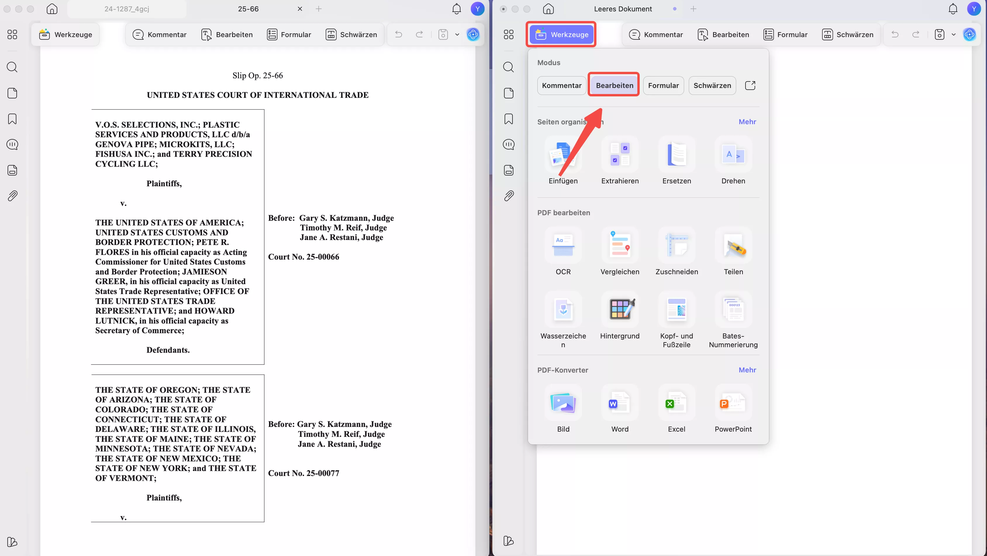 in den Bearbeitungsmodus wechseln