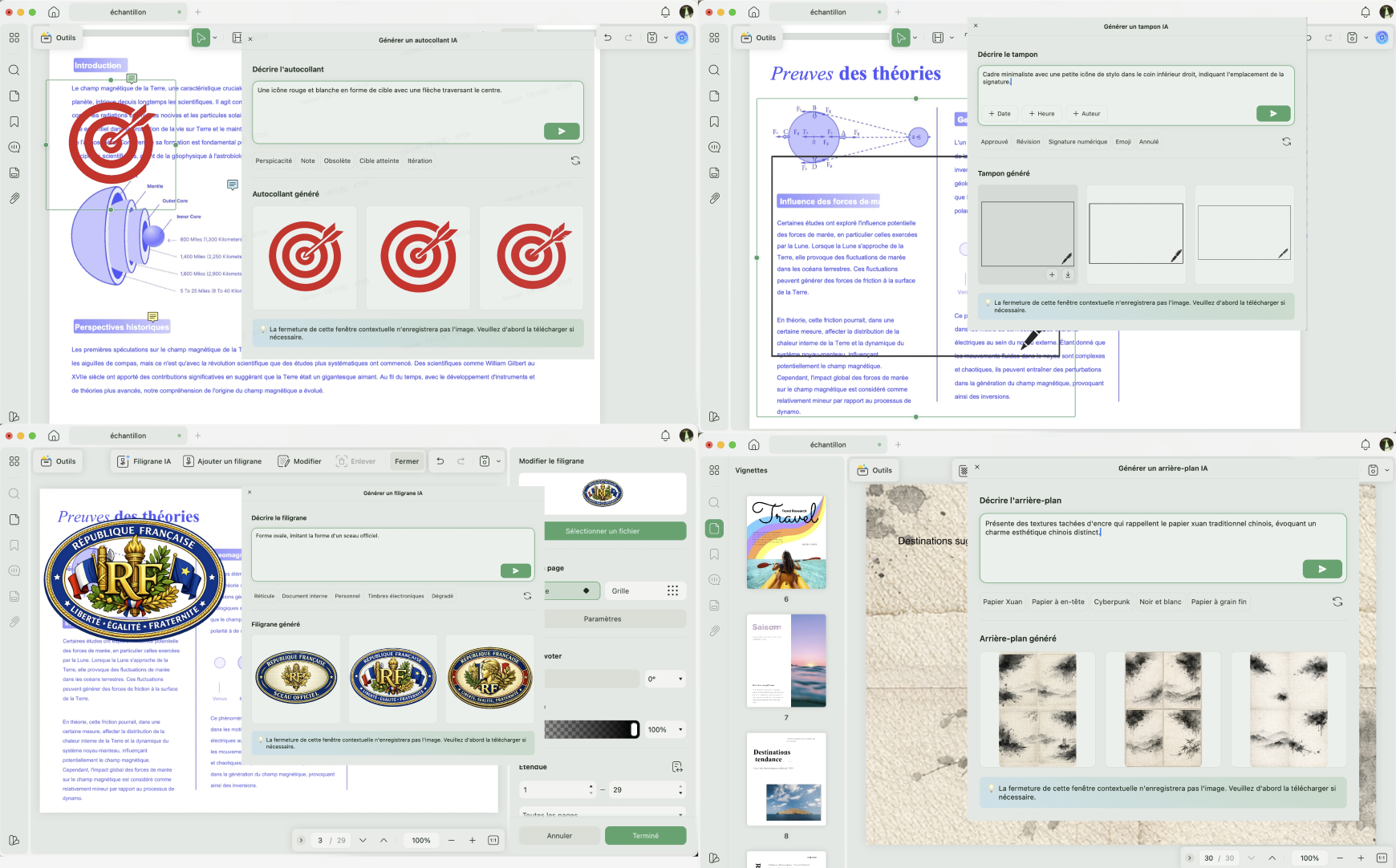 mac ai generate sticker stamp watermark and background updf