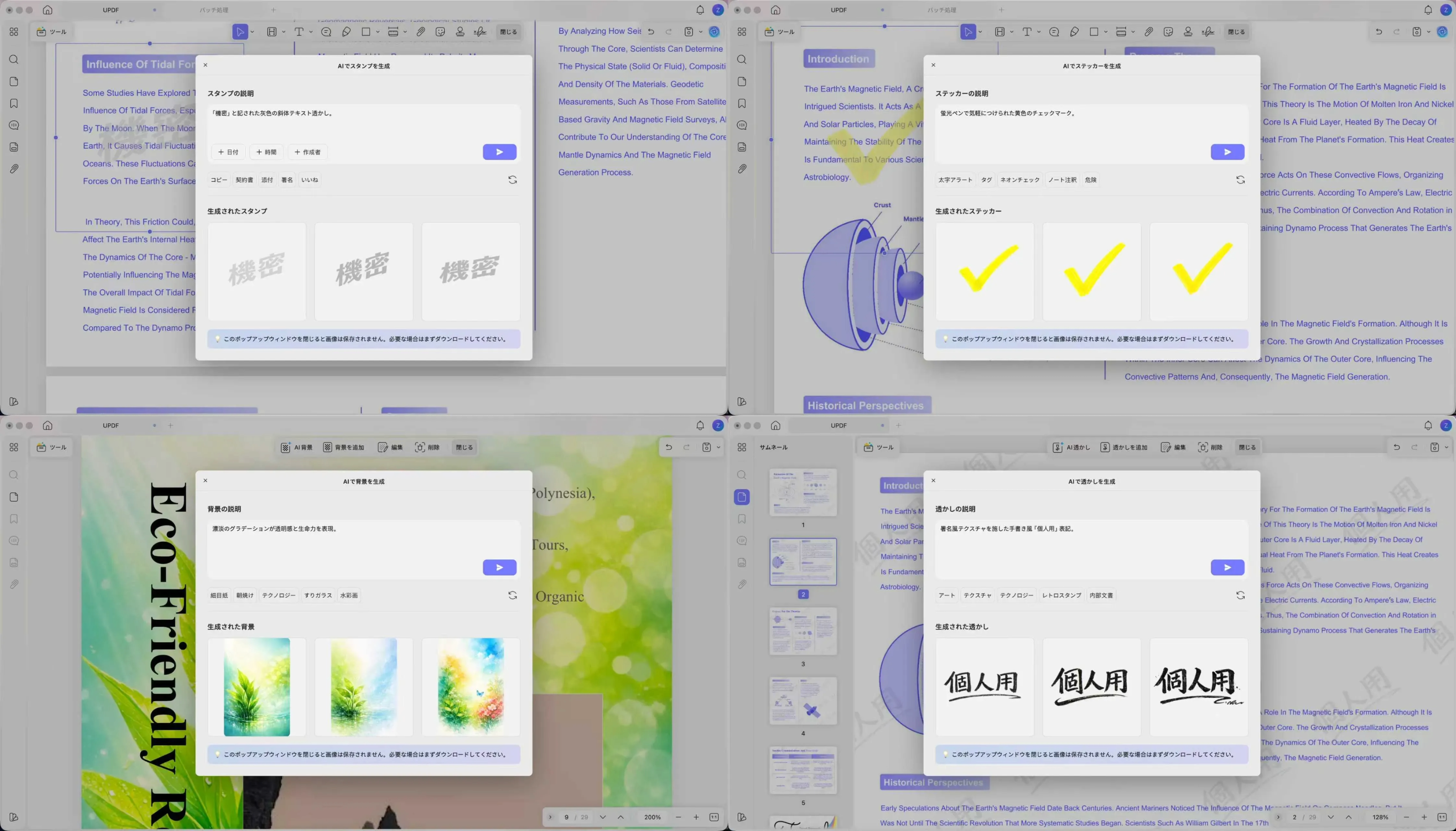 AIで透かし・背景・ステッカー・スタンプを生成