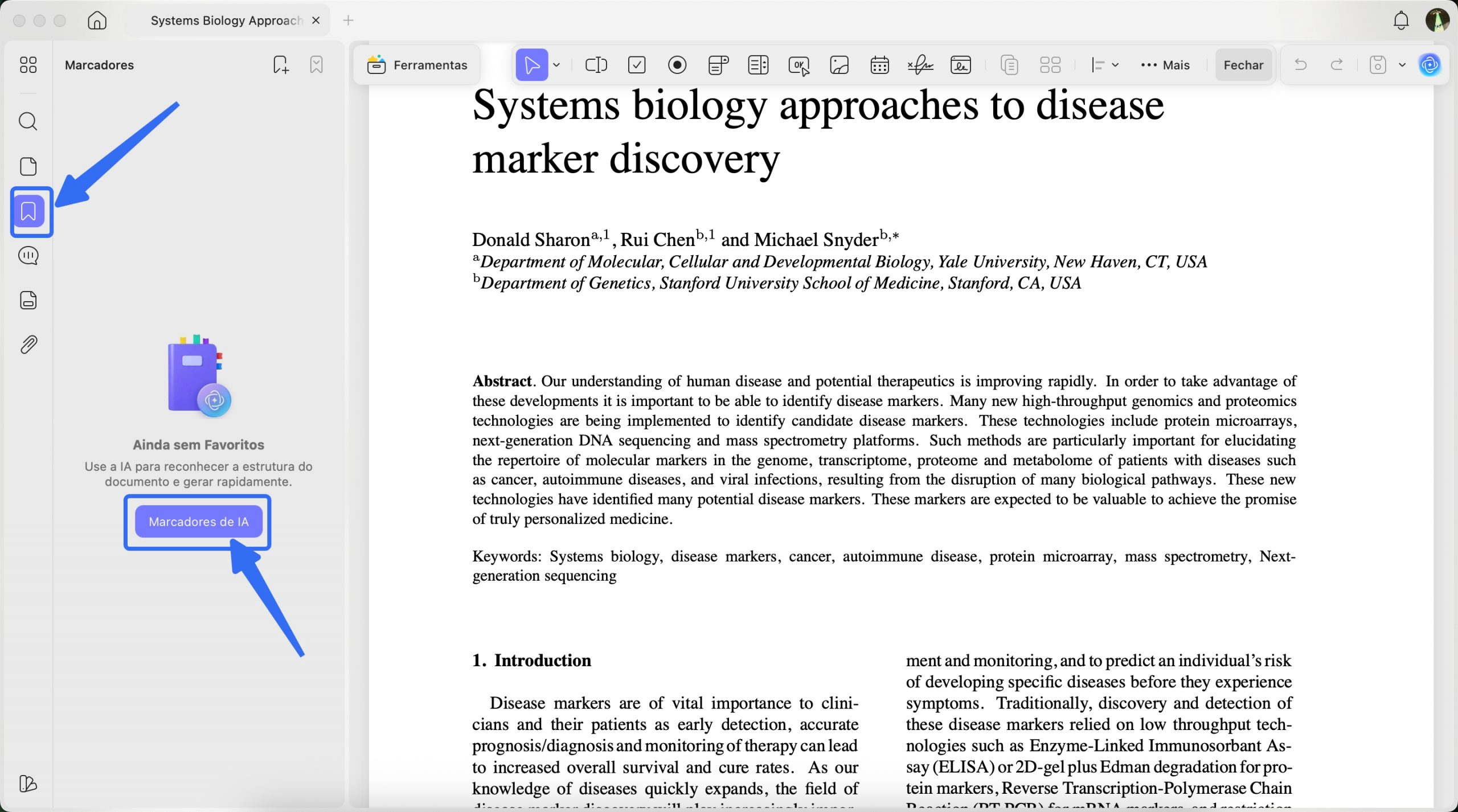 mac updf ai generate bookmarks