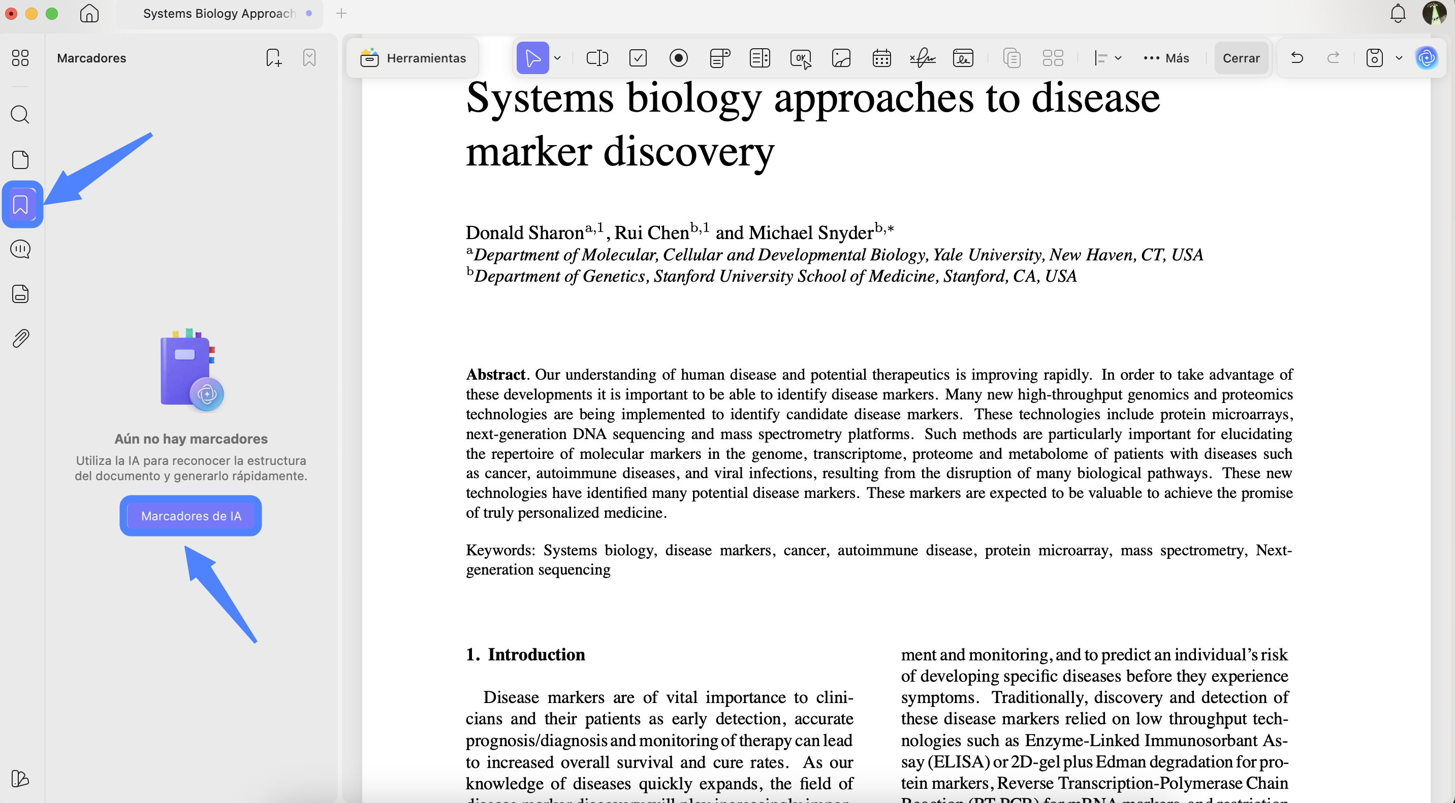 mac updf ai generate bookmarks