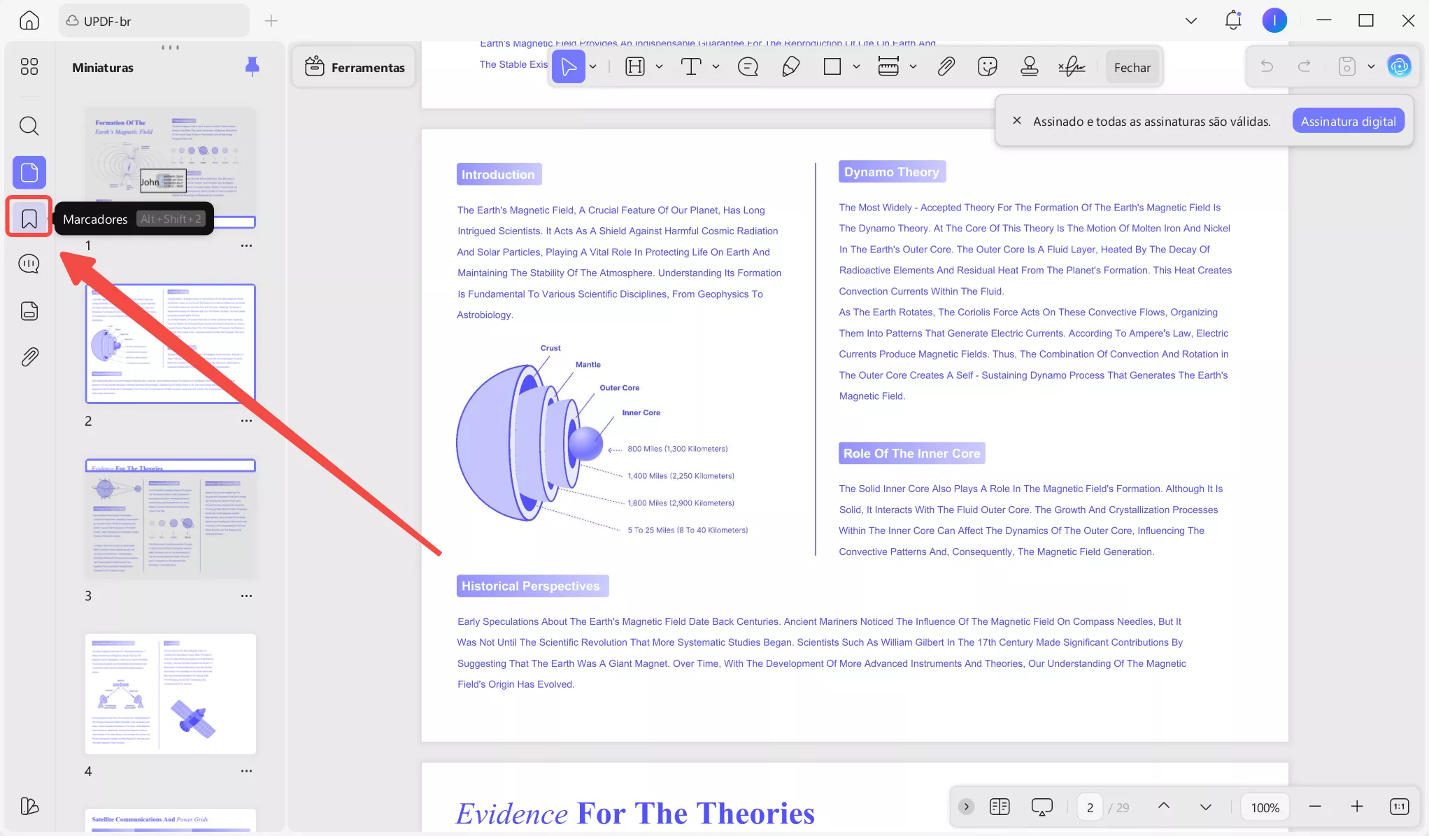 Clique em “Favoritos”.