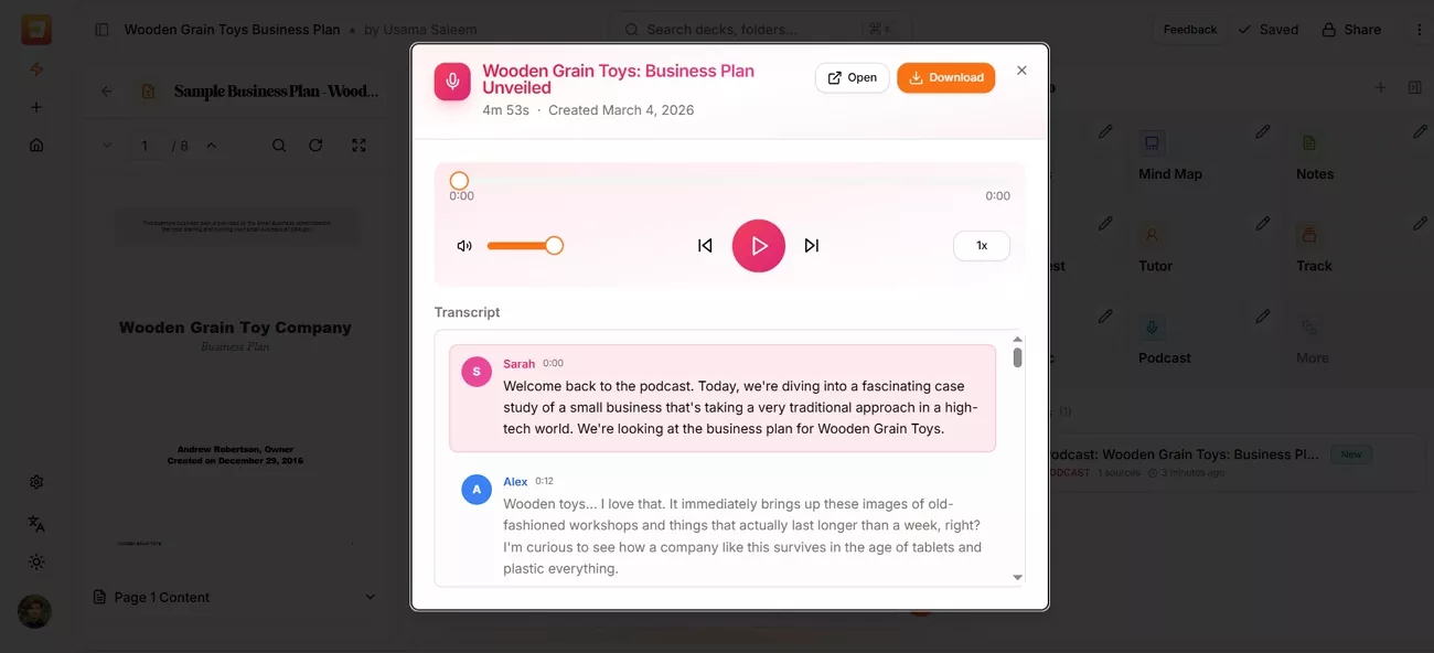 creating ai podcast pdf topic