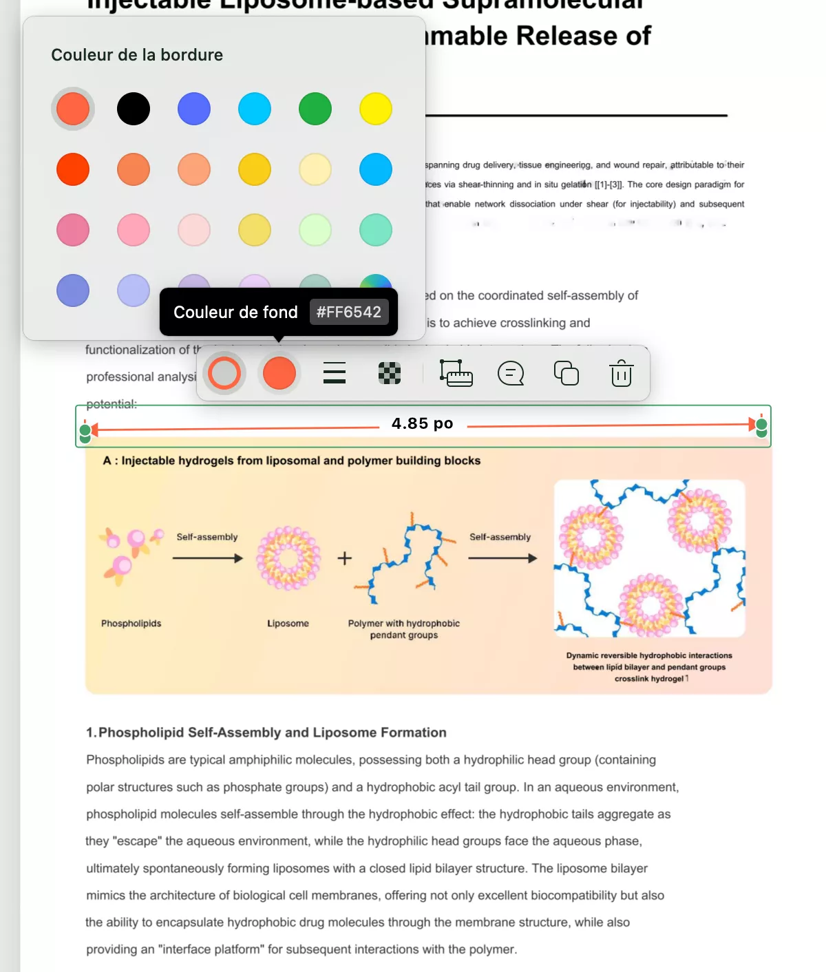 Comment mesurer une distance dans un fichier PDF/UPDF ? Changer la couleur