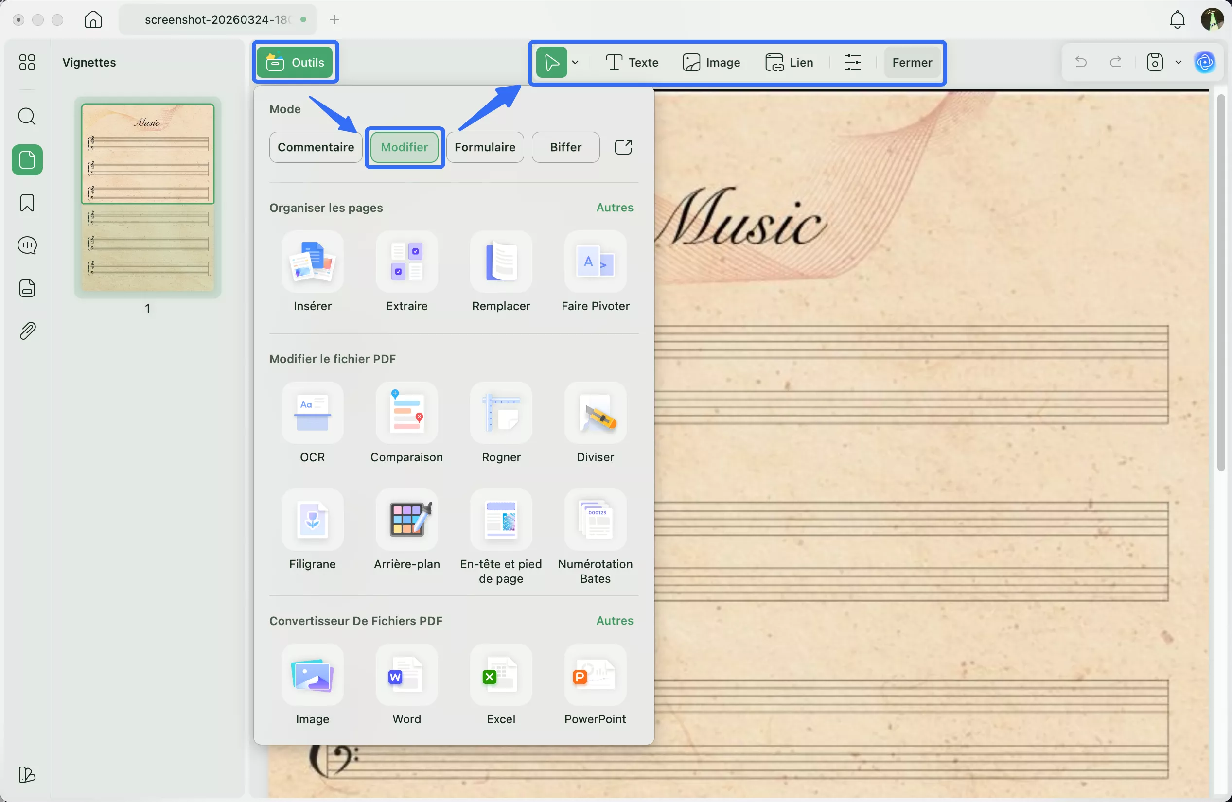 partitions vierges au format PDF (modifier une partition)