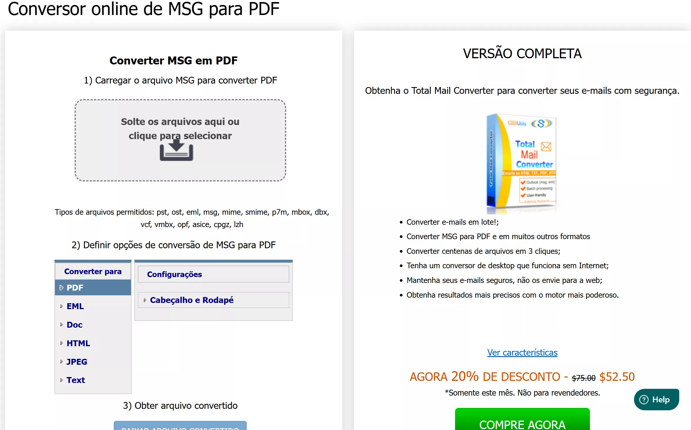 converter msg para pdf no coolutils