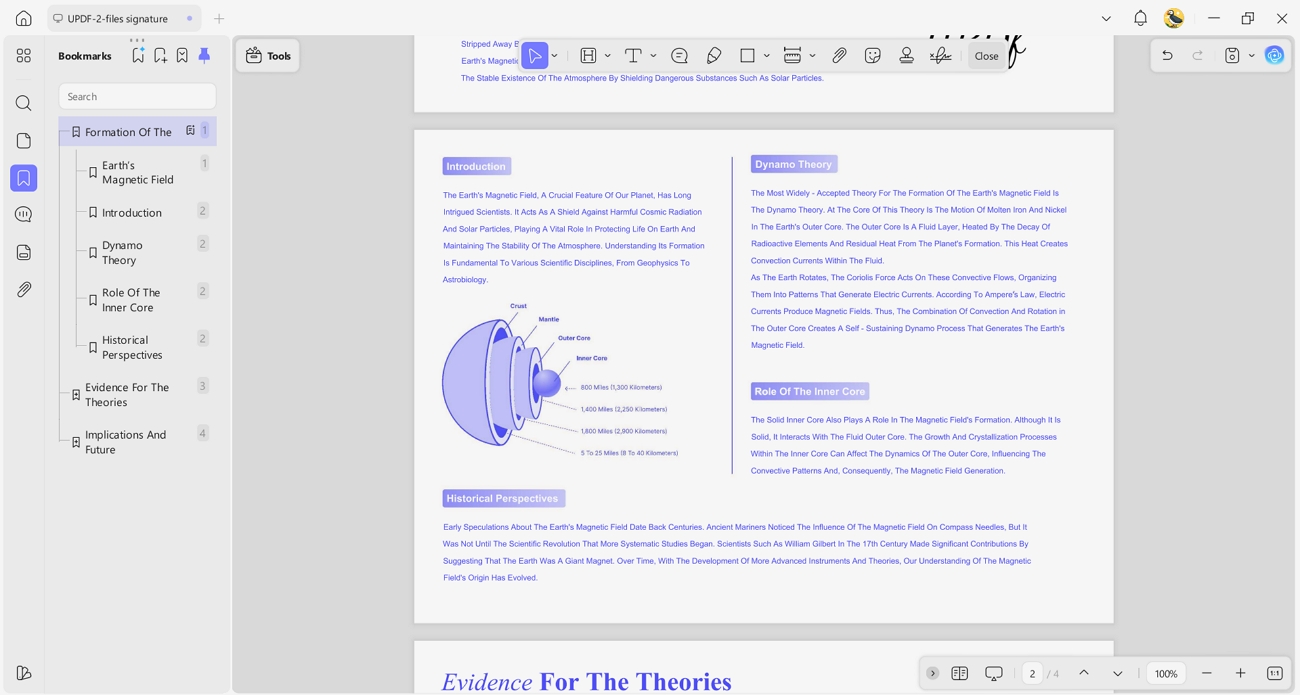 generate auto bookmarks updf