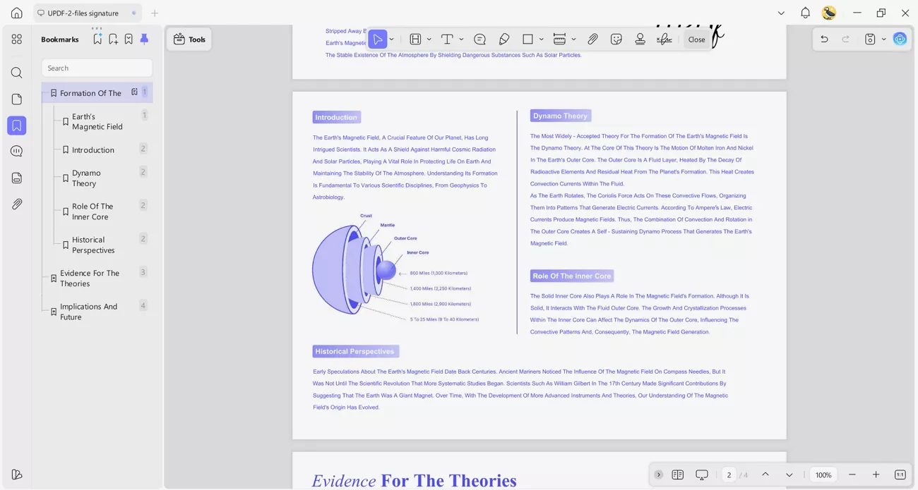 generate auto bookmarks updf