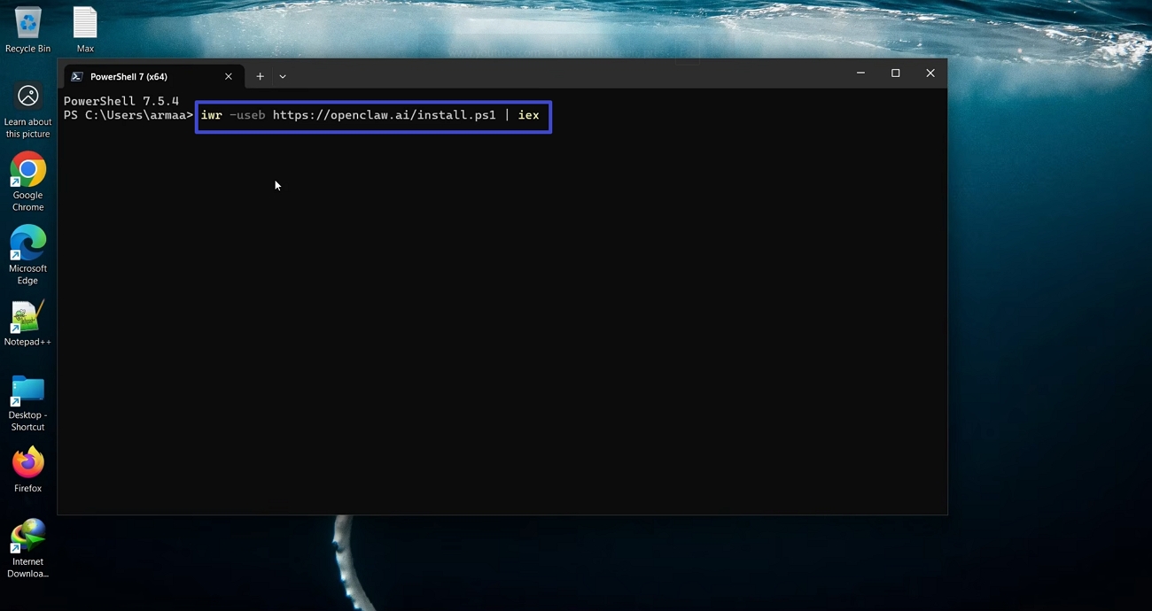 Guia rápido do OpenClaw para Windows