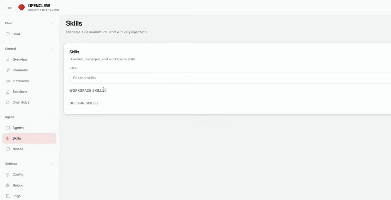 OpenClaw 스킬 머신을 수동으로 설정하기