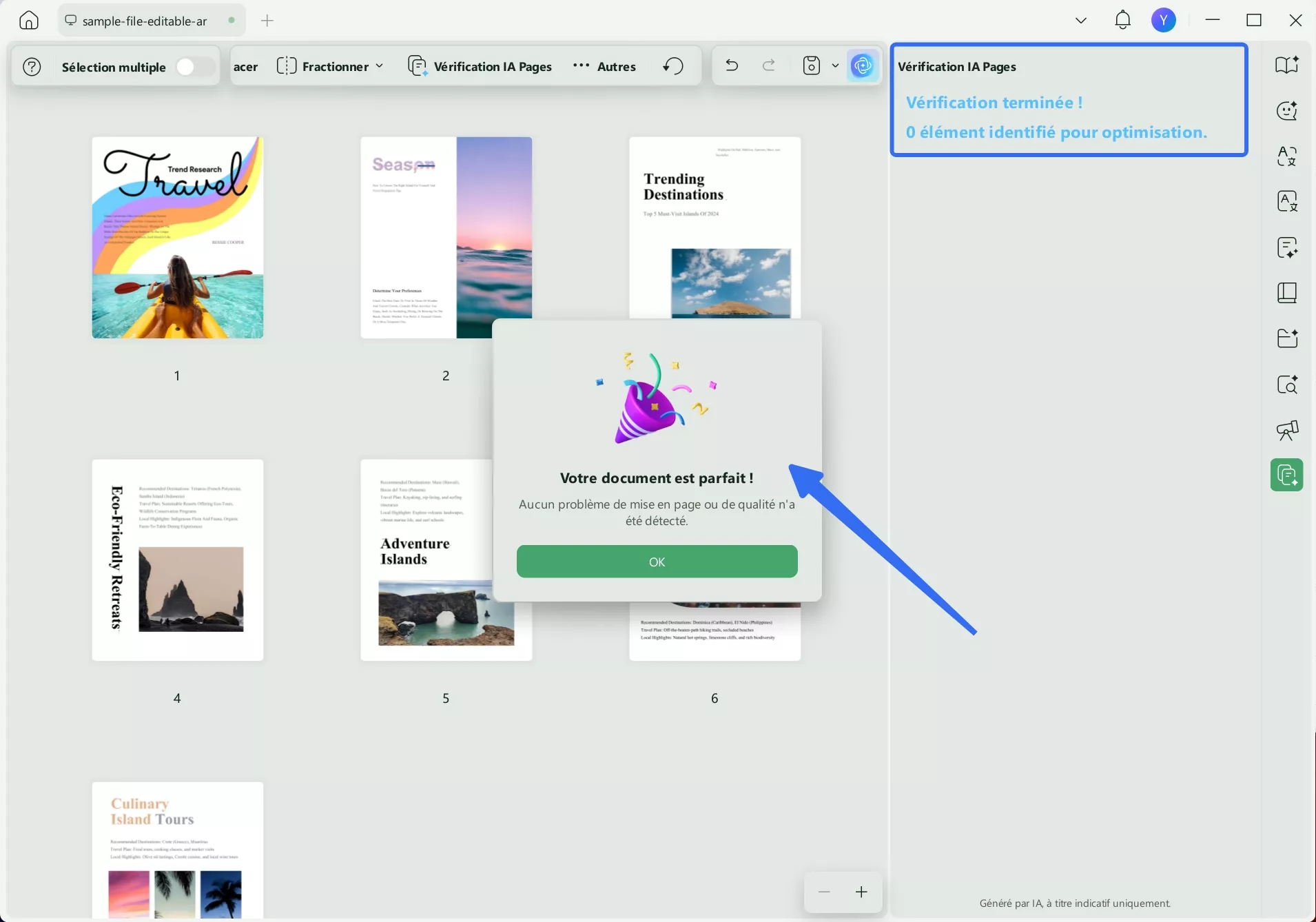 confirme que tous les problèmes sont résolus