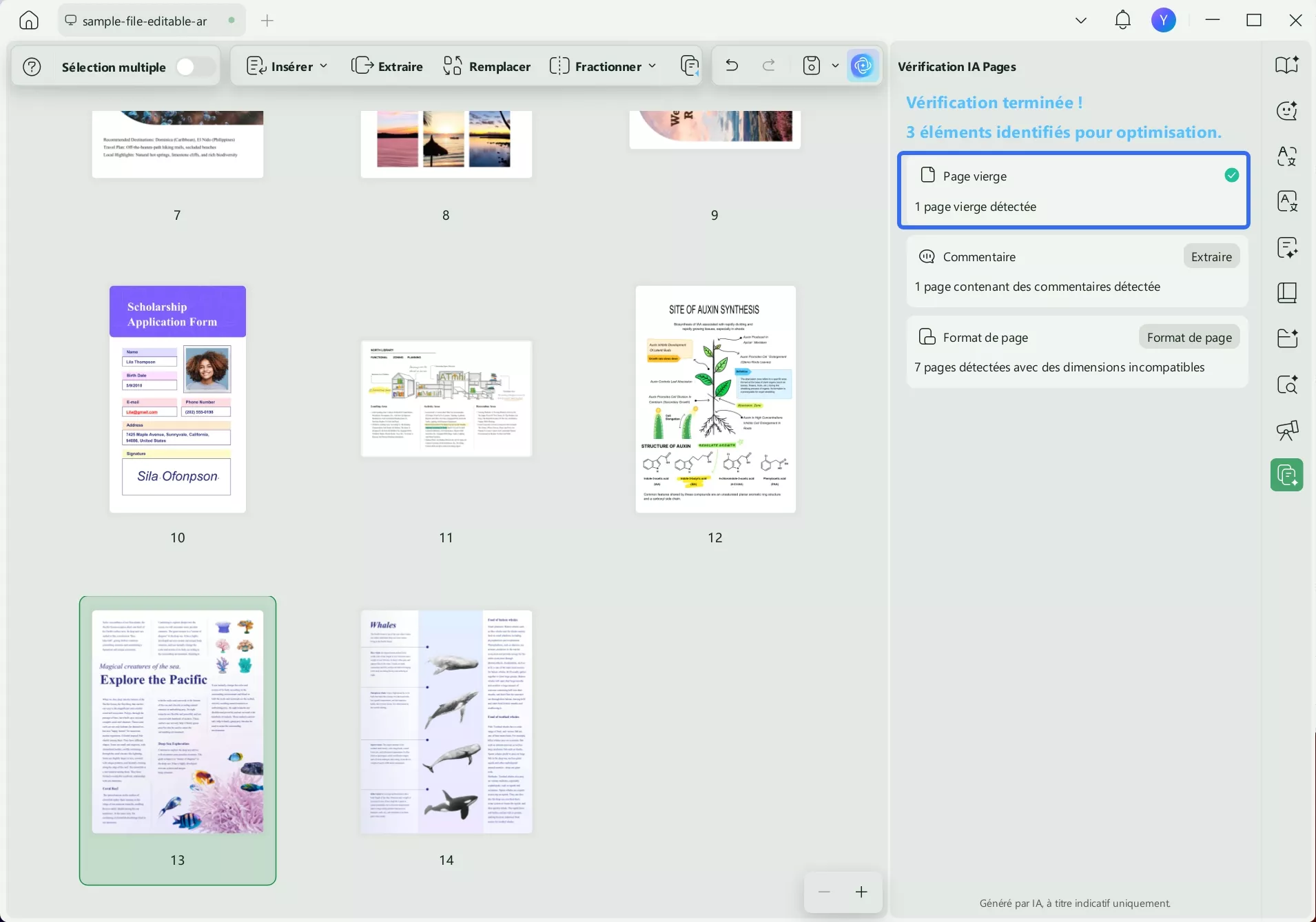 cliquez sur le bouton d'action