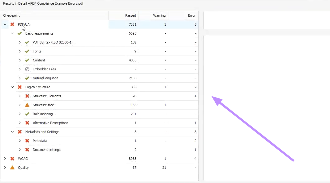 analyze results in detail