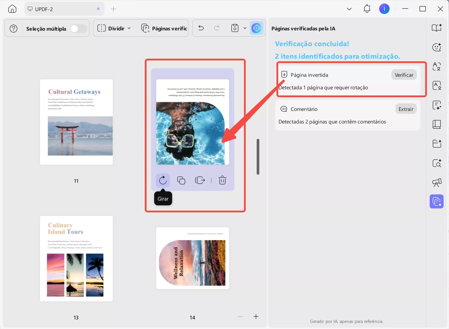 Clique em “Verificar” para continuar