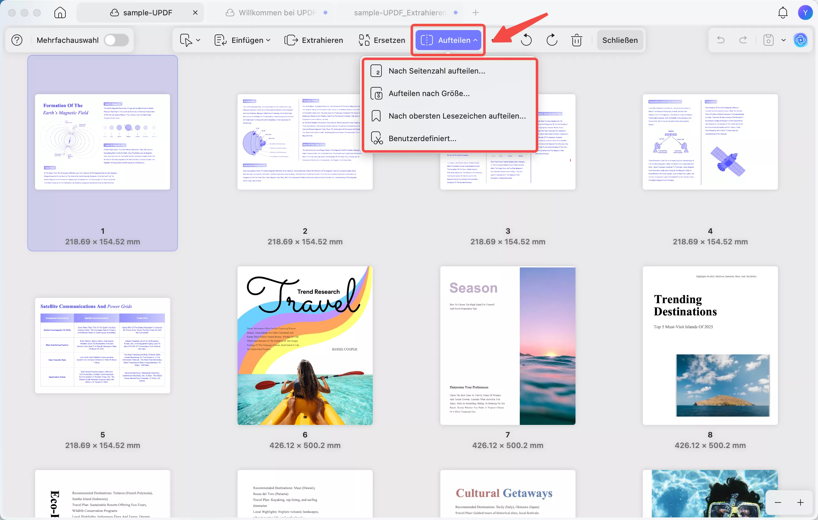 Große PDF-Dateien teilen – updf