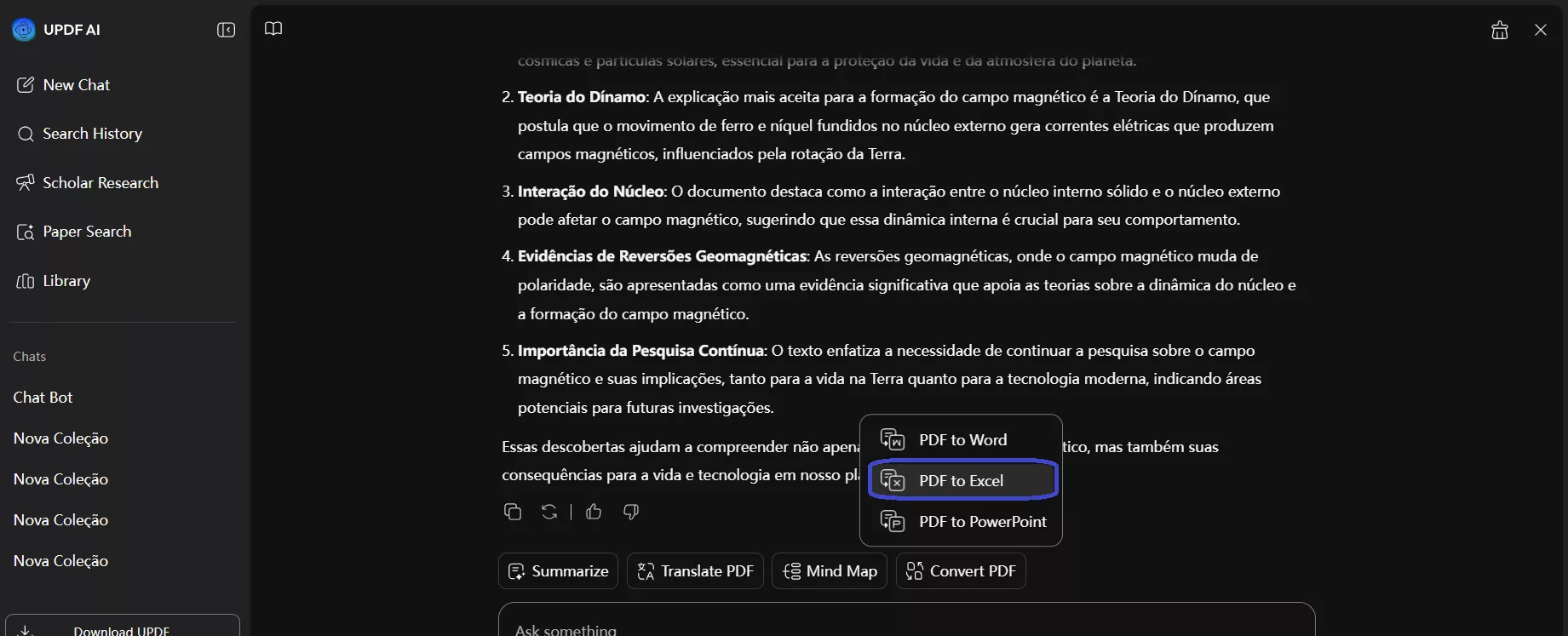 converter PDF para Excel