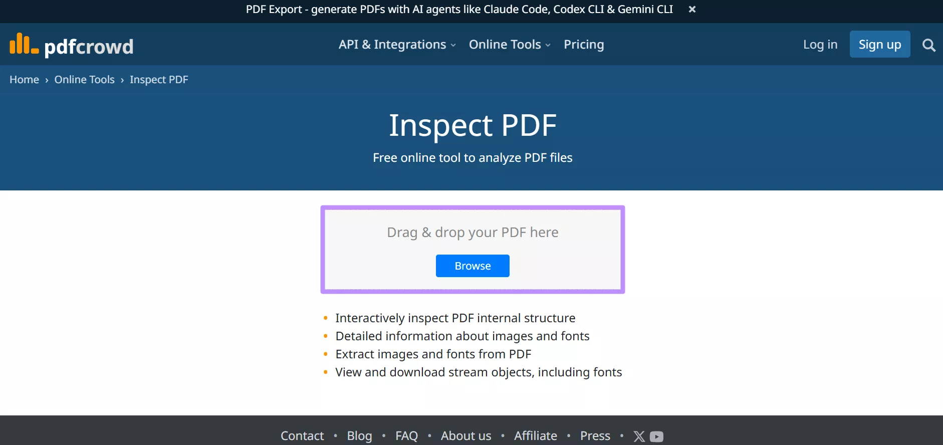upload file to online tool