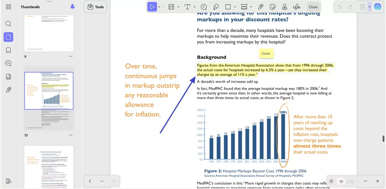  highlight and tag the section 