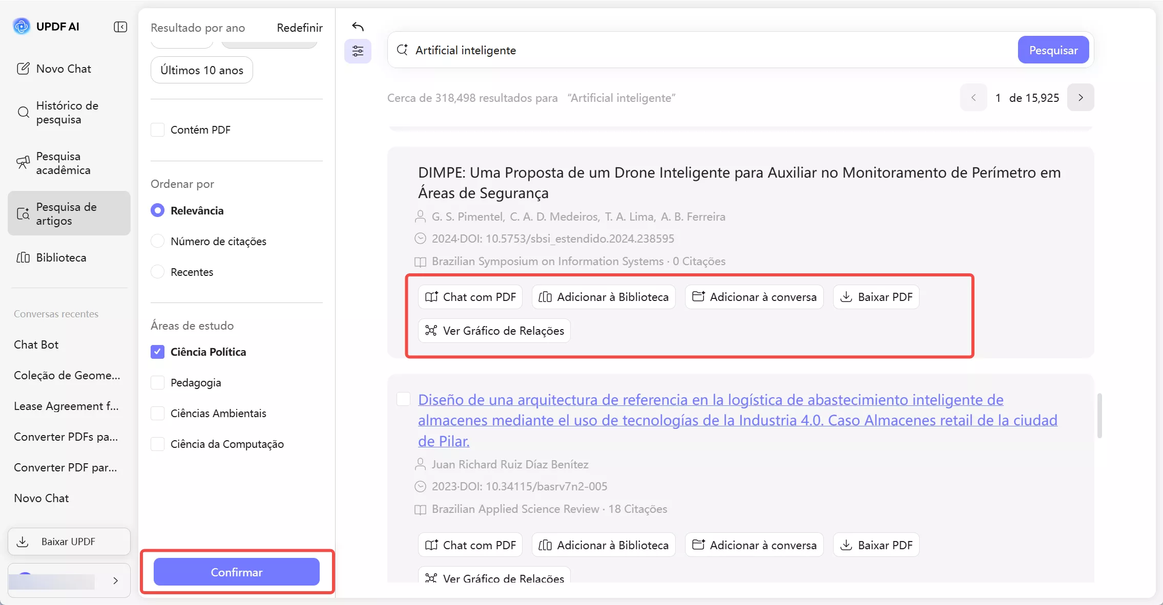 Gerar e utilizar resultados