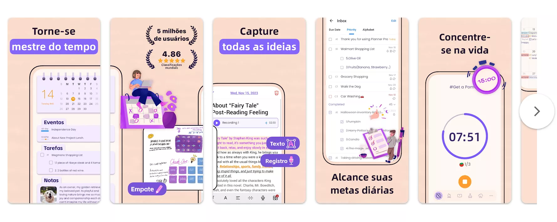 Aplicativos de planejamento para Android: Planner Pro