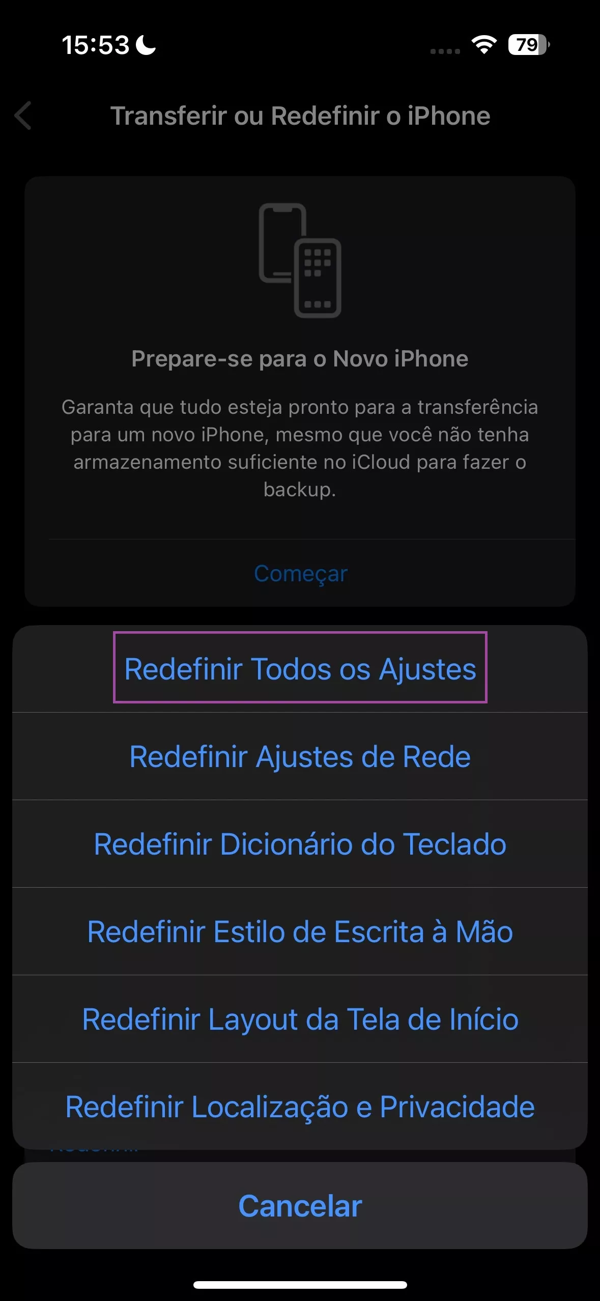 Continue para restaurar o iPhone