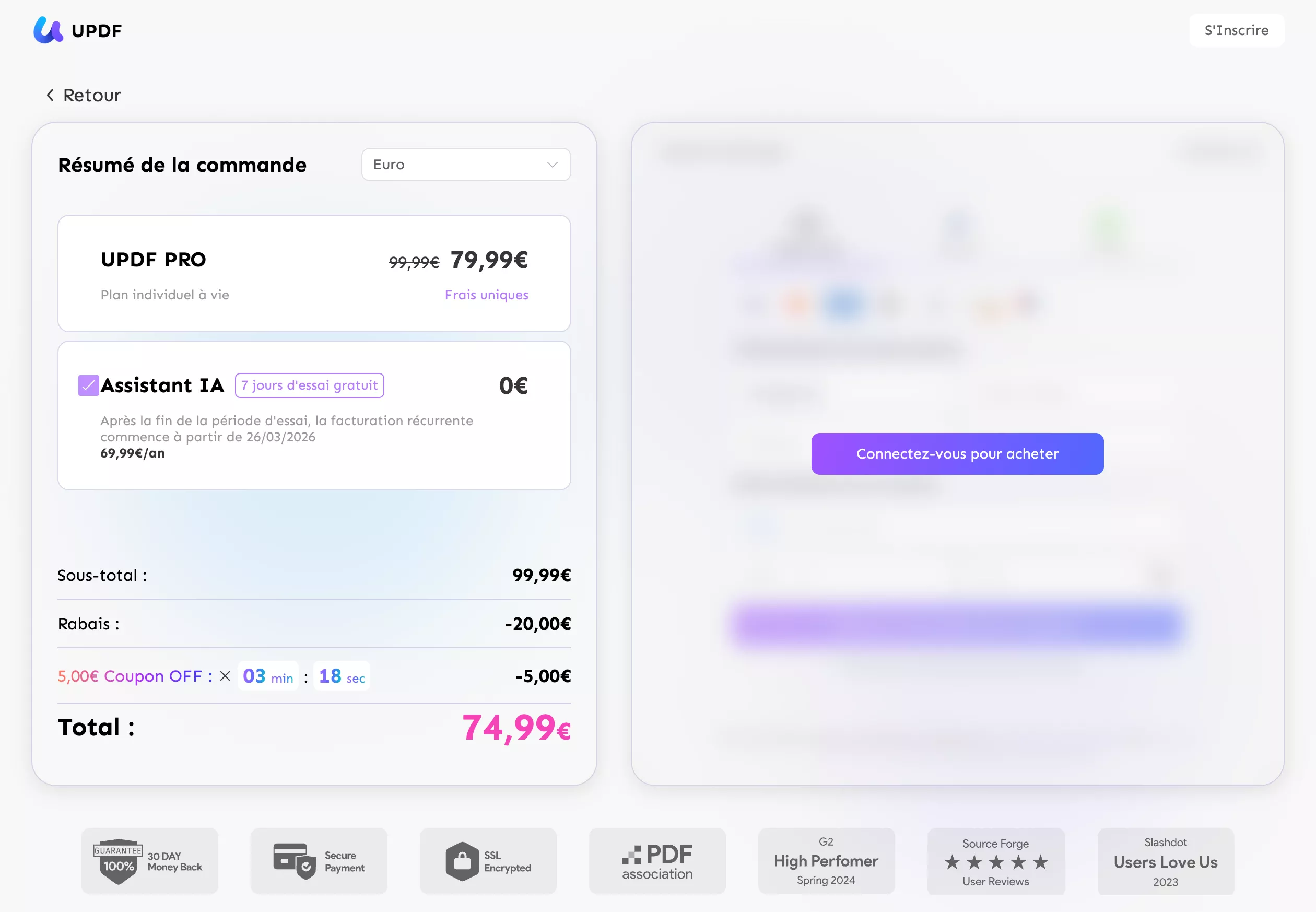 Appliquez le code promo en le collant