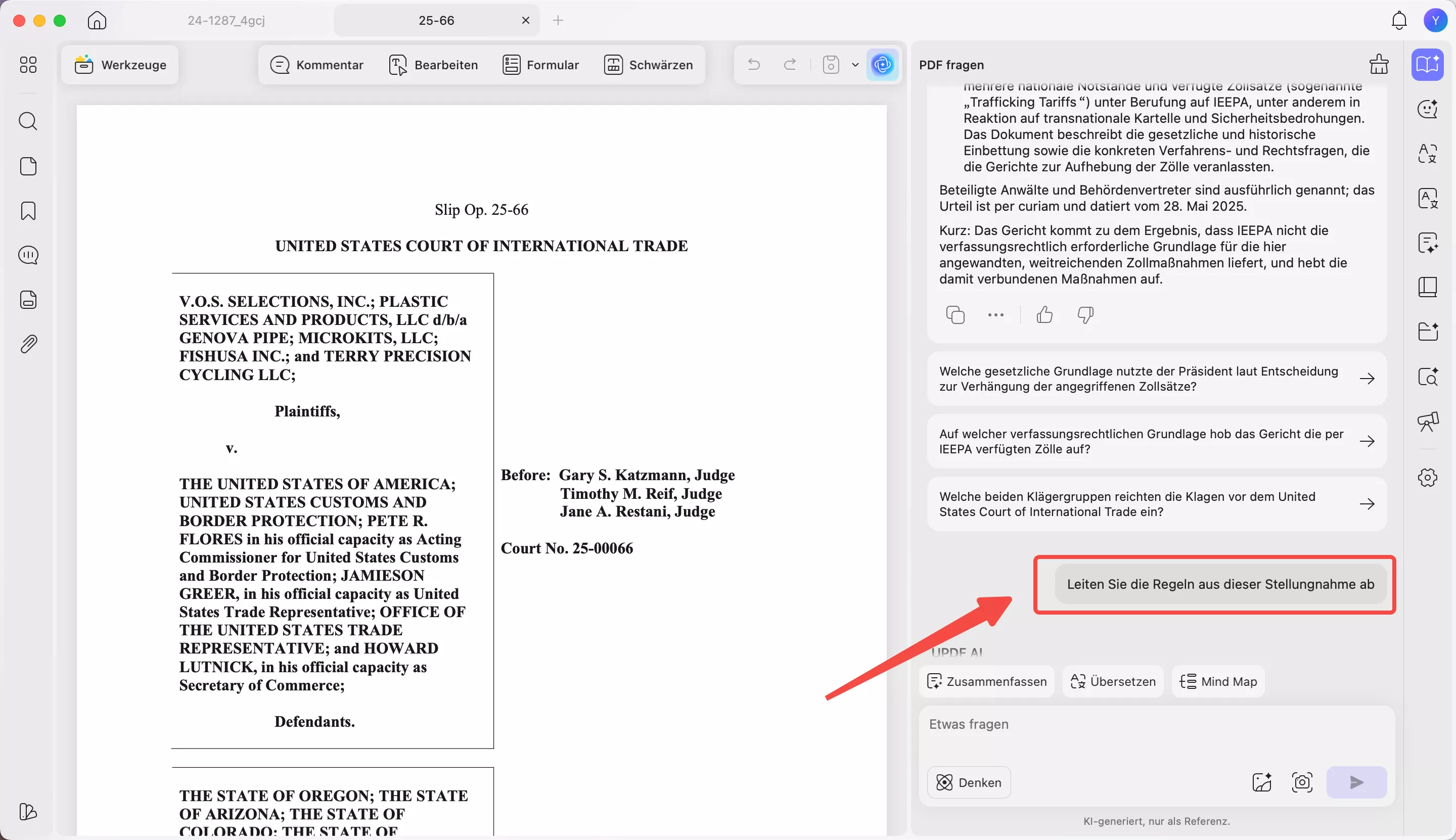 AI dazu auffordern, Regeln zu extrahieren