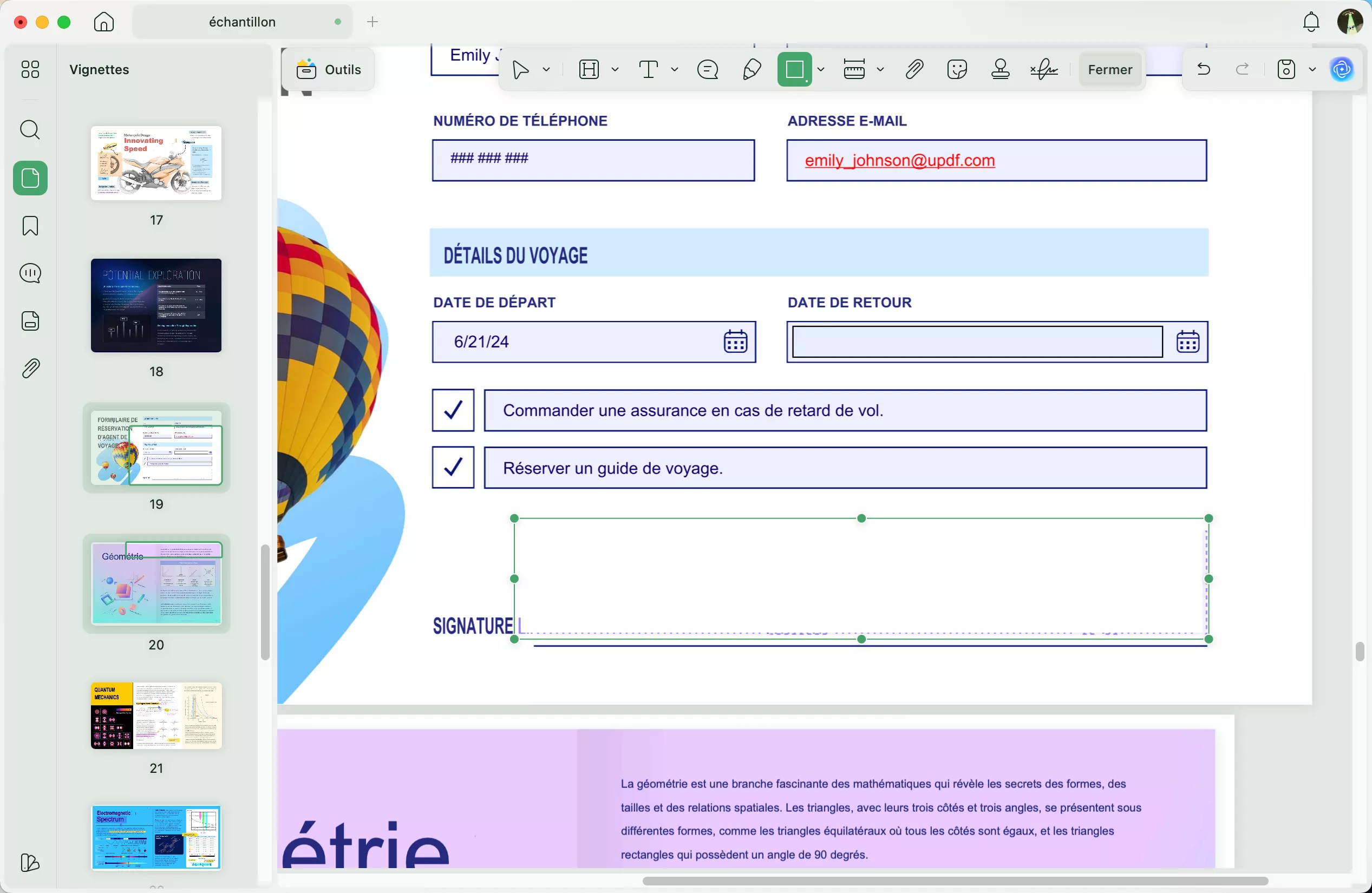 supprimer la signature manuscrite