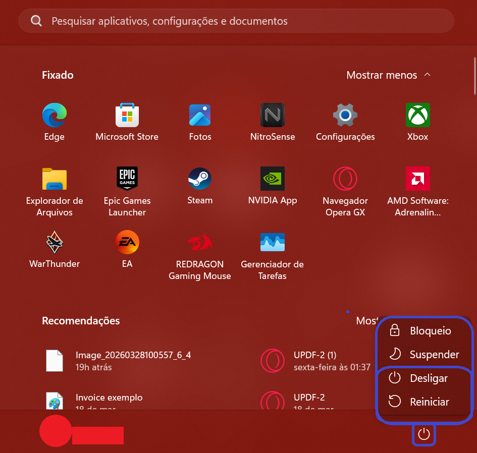 Reiniciar o computador
