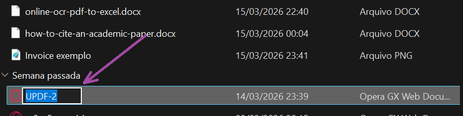 Renomear seu arquivo no Windows