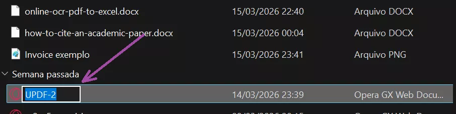 Renomear seu arquivo no Windows